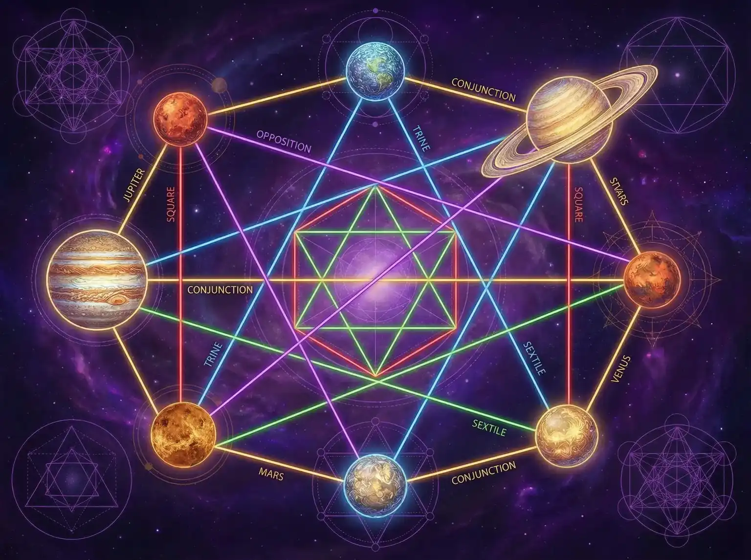 行星相位解读 - 吃瓜网网站 | 占星学进阶